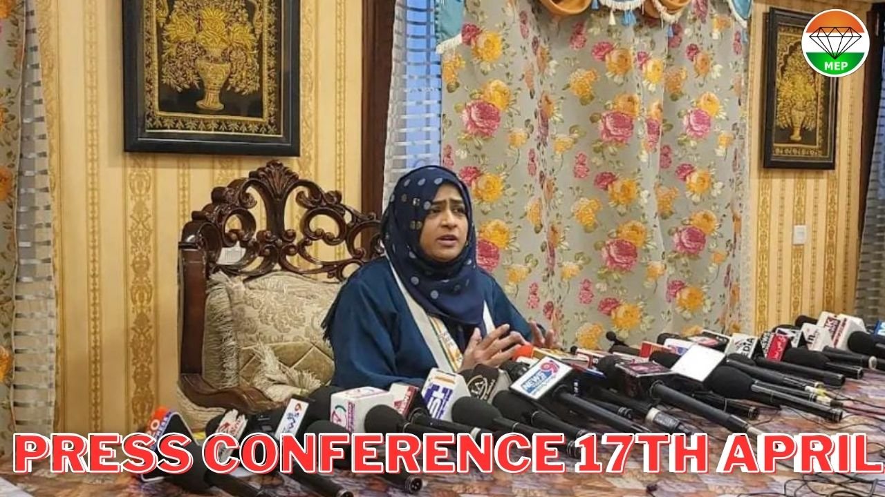 Dr. Nowhera Shaik’s Bold Vision: All India Mahilla Empowerment Party’s Press Conference for Development and Democracy in Hyderabad’s Old City and Beyond On 17th April – Dr.Nowhera Shaik’s Vision To Make Old City Into Gold City